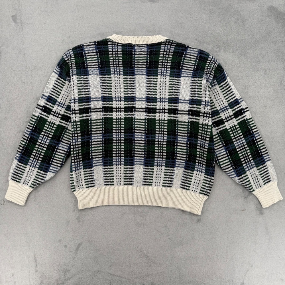 Vintage Pendleton Mens Plaid Cotton Knit Crewneck Sweater Made in USA‎ Size L - Picture 6 of 12